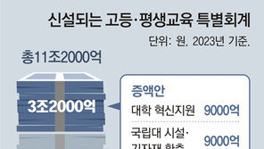 대학 특별회계 11兆 신설, 재정 지원 2배로 늘린다