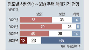 성인 10명중 6명 “내년 상반기 집값 하락할 것”