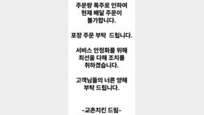 월드컵 열기에 교촌치킨 배달 주문 ‘불가’…BBQ앱도 접속 지연