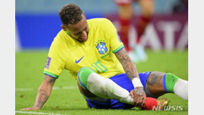 브라질 ‘축구스타’ 네이마르, 발목 부상으로 3차전도 결장