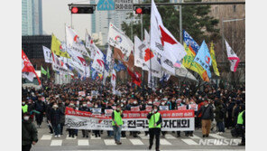 화물연대 파업 열흘째…민주노총, 여의도서 전국노동자대회