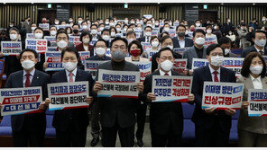 與, ‘본회의 소집’ 국회의장 항의 방문 “거짓민생 방탄국회 중단하라”