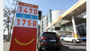 휘발유 1년반만에 1500원대…정부, 유류세 인하폭 축소 검토