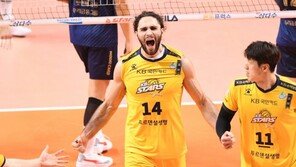 여자친구 앞 포효하던 KB손보 니콜라…불명예 방출