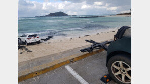 주행 기어 놓고 화장실 간 운전자…렌터카는 백사장으로 