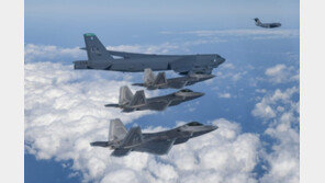 美 전략폭격기 B-52H와 최강 스텔스 전투기 F-22 한반도 출격[청계천 옆 사진관]