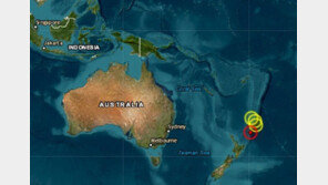 뉴질랜드 케르마덱 제도 해역에서 규모 6.0 지진-EMSC