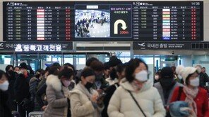 폭설-강풍에 제주공항 무더기 결항… 관광객 1만8000여명 발 묶여