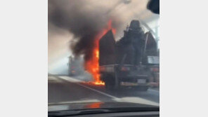 방음터널 화재, 집게트럭에서 시작…추돌사고 없었다 (영상)