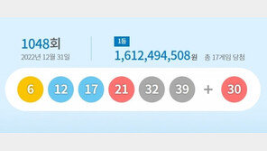 1048회 로또 1등 17명 16억1249만원씩…자동 13명·수동 4명