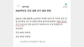 “회장선거 결과 조작 교사와 일면식도 없다, 나도 답답하다”