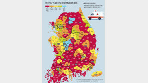 [단독]시군구 35% ‘골든타임 트라이앵글’ 사각지대