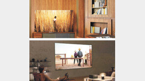 삼성 “AI로 최강의 화질 구현” LG “선 없이 주변기기 연결” 