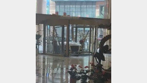 “내 노트북 찾아내”…외제차 몰고 호텔 돌진한 中남성(영상)