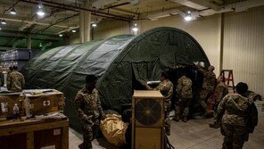 주한 美공군, 핵-화생방전 대비 신형 야전텐트 훈련