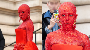 온몸에 새빨간 크리스털 3만 개…지옥서 기어나온 콘셉트? 