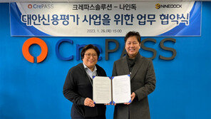  크레파스솔루션·나인독, 대안신용평가 고도화를 위한 MOU 체결