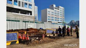 인천 서구 아파트 공사장서 미군 항공탄 발견