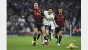 손흥민 84분 뛴 토트넘, 맨시티 격파…케인 EPL 200호골
