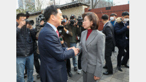 ‘김기현-나경원’ 사실상 연대 후 첫 한자리…“羅, 金 당선 위해”