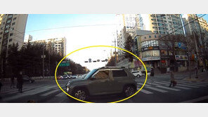 보행자가 기가막혀…유턴하려 횡단보도 건넌 차(영상)