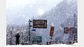 설악산에 눈 펑펑, 대설주의보 발령 