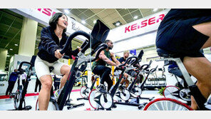 “힘껏 운동 하세요” 