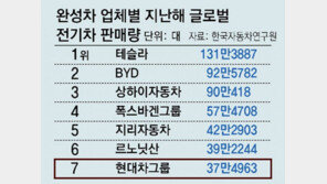 작년 판매車 ‘10대 중 1대’ 전기차… 802만대 팔려 