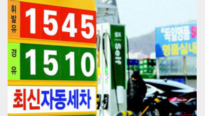 휘발유값, 8개월만에 다시 경유 앞질러 