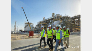 정원주 중흥그룹 부회장, 대우건설 오만 현장 방문