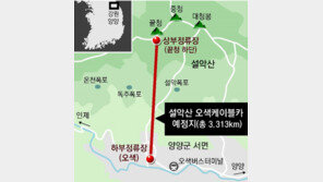 설악 오색케이블카… 41년만에 설치 결정