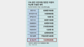 구속 의원, 月1300만원 그대로 받아… 지자체장은 60∼80% 삭감