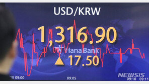 ‘매파’ 파월에 환율 22원 급등…1320원 돌파