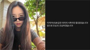 효민, 일베 의혹 해명 “사투리인 줄…조심 또 조심하겠다”