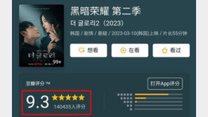 또 ‘더글로리’ 도둑 시청한 中…평점만 15만 개