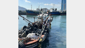 해양환경공단, 부산·제주지역 무역항 해양침적폐타이어 200톤 수거