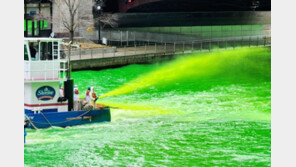 美 시카고 강이 순식간에 ‘녹색’으로…왜? (영상)