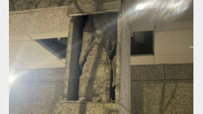 “‘펑’ 소리 나며 집 흔들려” 준공 6년된 아파트 외벽 균열