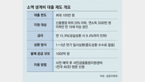 소액 생계비 대출 27일 시작… 신청 당일 최대 100만원 지원