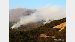 강화 마니산 산불 야간 진화…진화율 86%