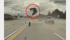 사고로 3m 공중회전 기아 쏘울…“운전자 걸어나왔다” (영상)