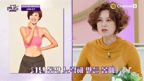 박미선 몸매, 이 정도였어? “탄탄 복근, 근육질 팔…미친듯 운동”