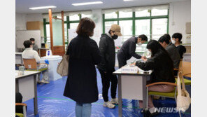 [4·5 재·보궐]오후 1시 투표율, 사전투표 반영…창녕만 40% 넘어