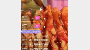 中 닭발 판매 생방송서 바퀴벌레 그대로 노출