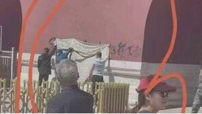 中 천안문 광장 벽에 시진핑 비판 낙서?…진위 여부 두고 논란