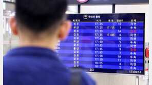 제주공항 ‘초속 22.4m’ 강풍…항공기 7편 결항·107편 지연