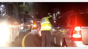 도주하던 무면허 음주운전자, 버스 2대에 가로막혀 결국 (영상)