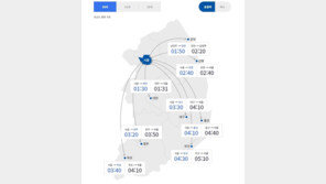 부산→서울 5시간10분…궂은 날씨에도 고속도로 ‘혼잡’