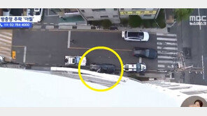 “목 옆으로 휙” 11층서 떨어진 방충망, 車조수석에 칼처럼 꽂혀