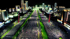 北 1만 세대 살림집 ‘야간 준공식’